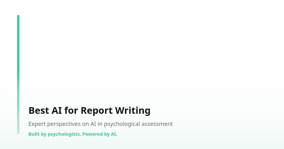 Best AI for Report Writing