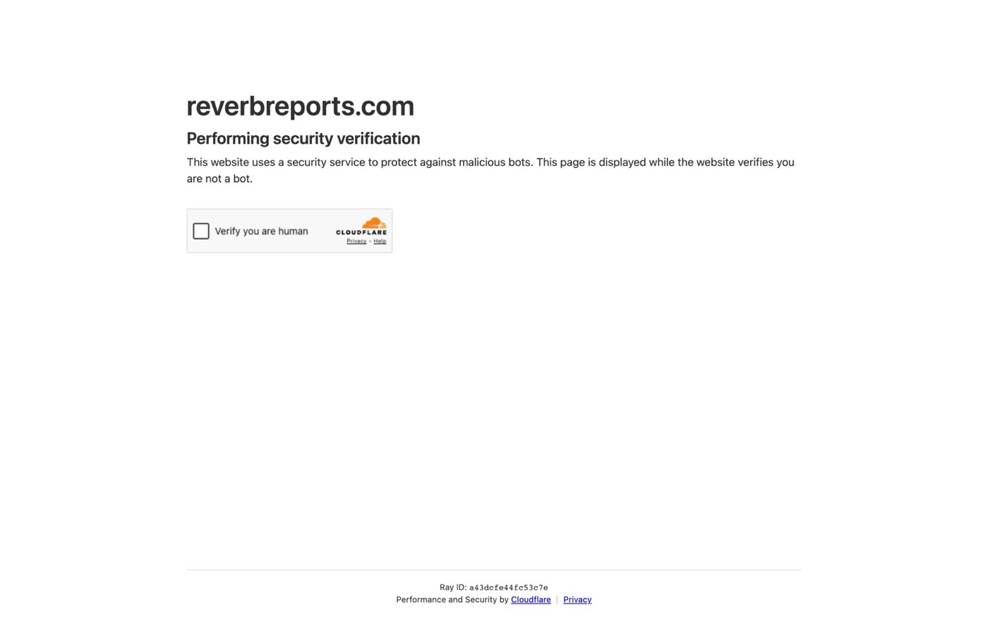 The Reverb home page, headlined Refined reports, defined results